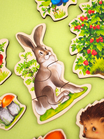 Пазлы Животные в лесу