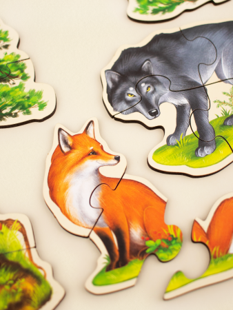 Пазлы Животные в лесу