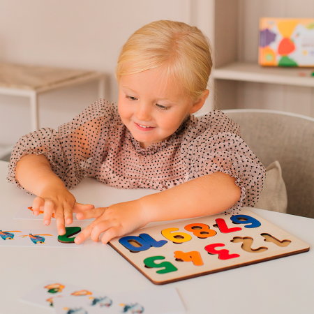 Рамка вкладыш Цифры с карточками