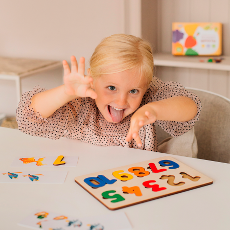 Рамка вкладыш Цифры с карточками